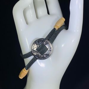 Western Black Leather Bracelet